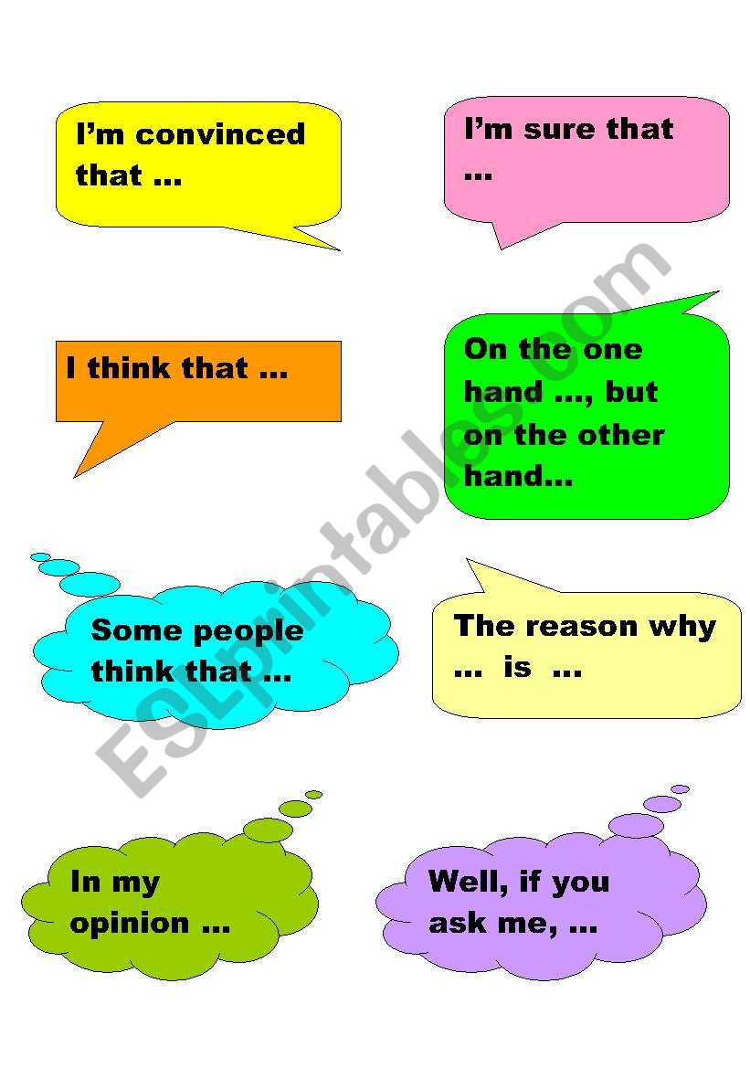 discussion phrases worksheet