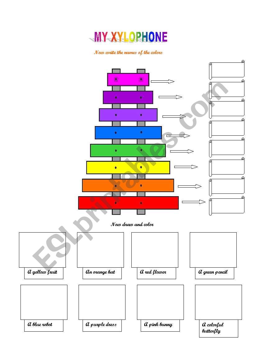 My Xylophone worksheet