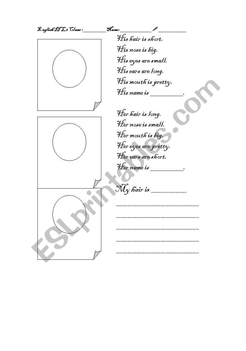 Describing a face with easy adjcetives_ kids have fun drawing too