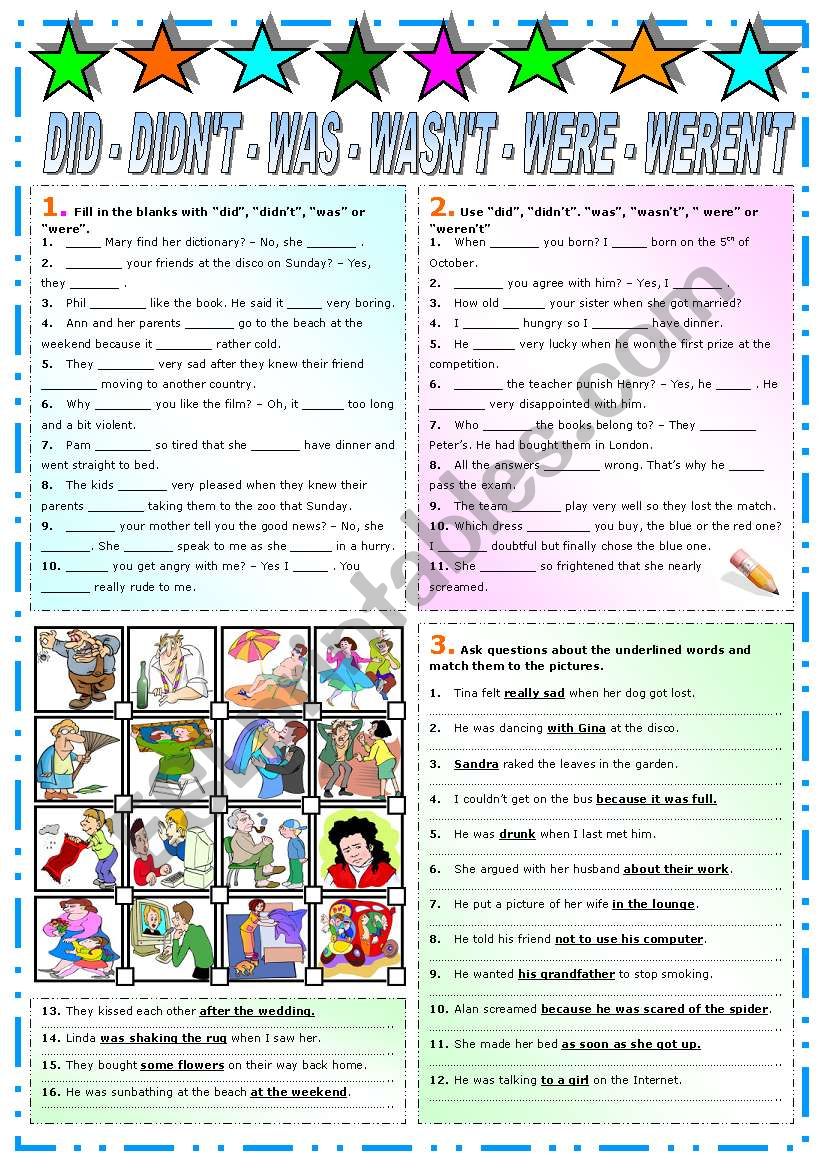 DID-DIDNÂ´T-WAS-WASNÂ´T-WERE-WERENÂ´T (B&W VERSION INCLUDED)