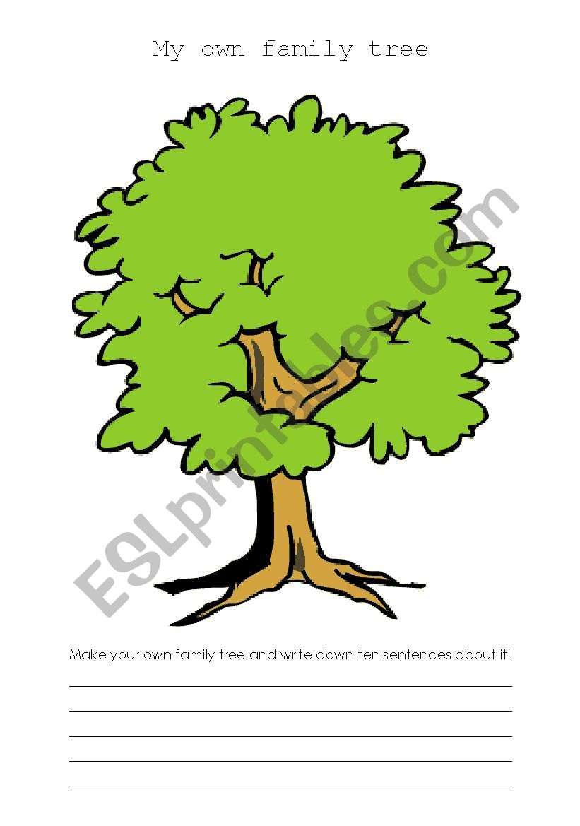 Family tree worksheet