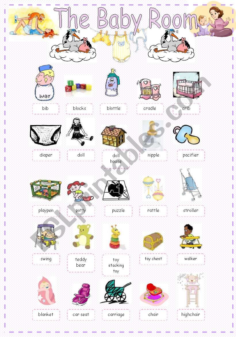 The Baby Room - Pictionary - ESL worksheet by lolelozano