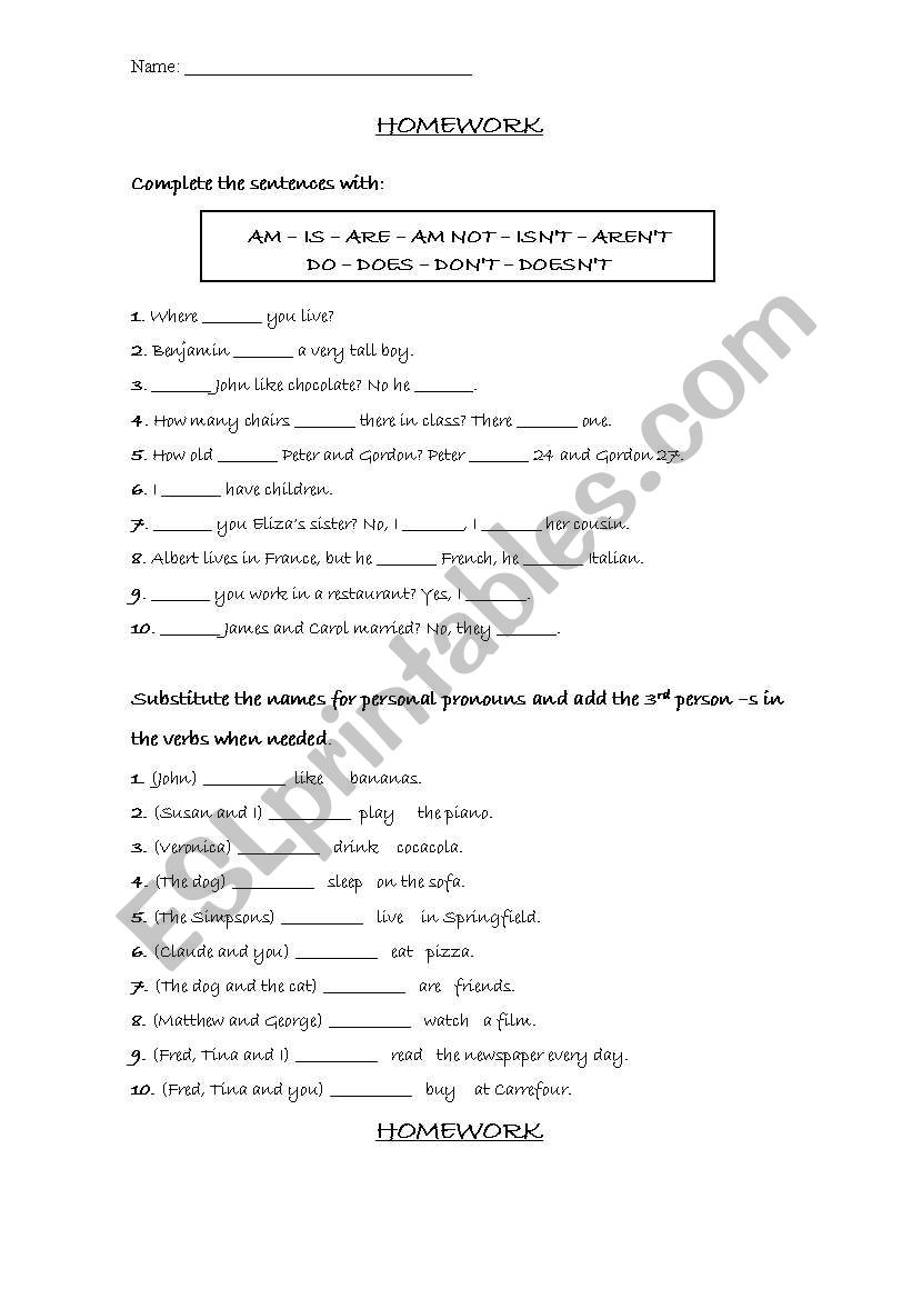 Present simple review (to be + other verbs)