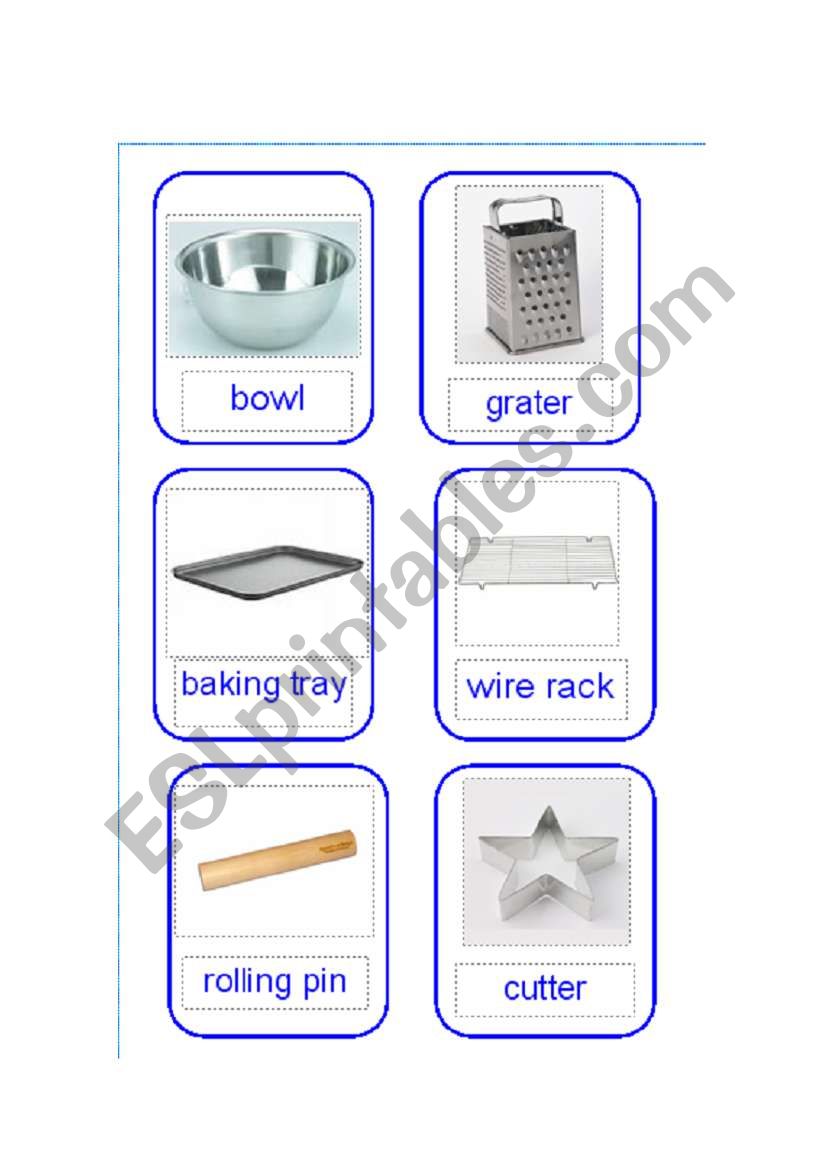 Cheese Biscuit utensil cards worksheet