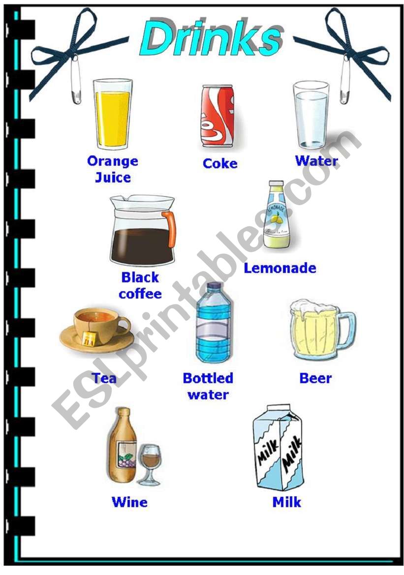 Drinks worksheet