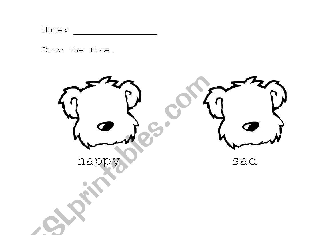 Happy / Sad worksheet