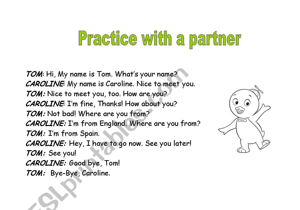 Conversation worksheet
