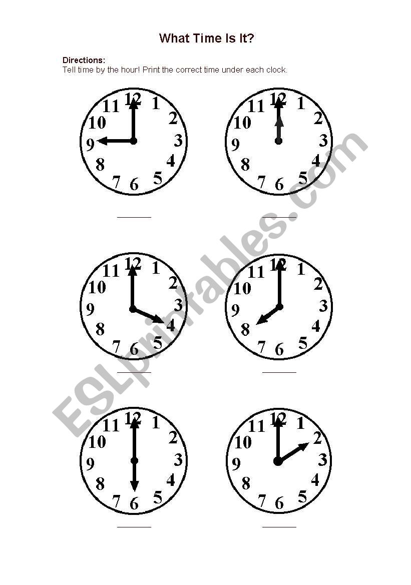 Time worksheet