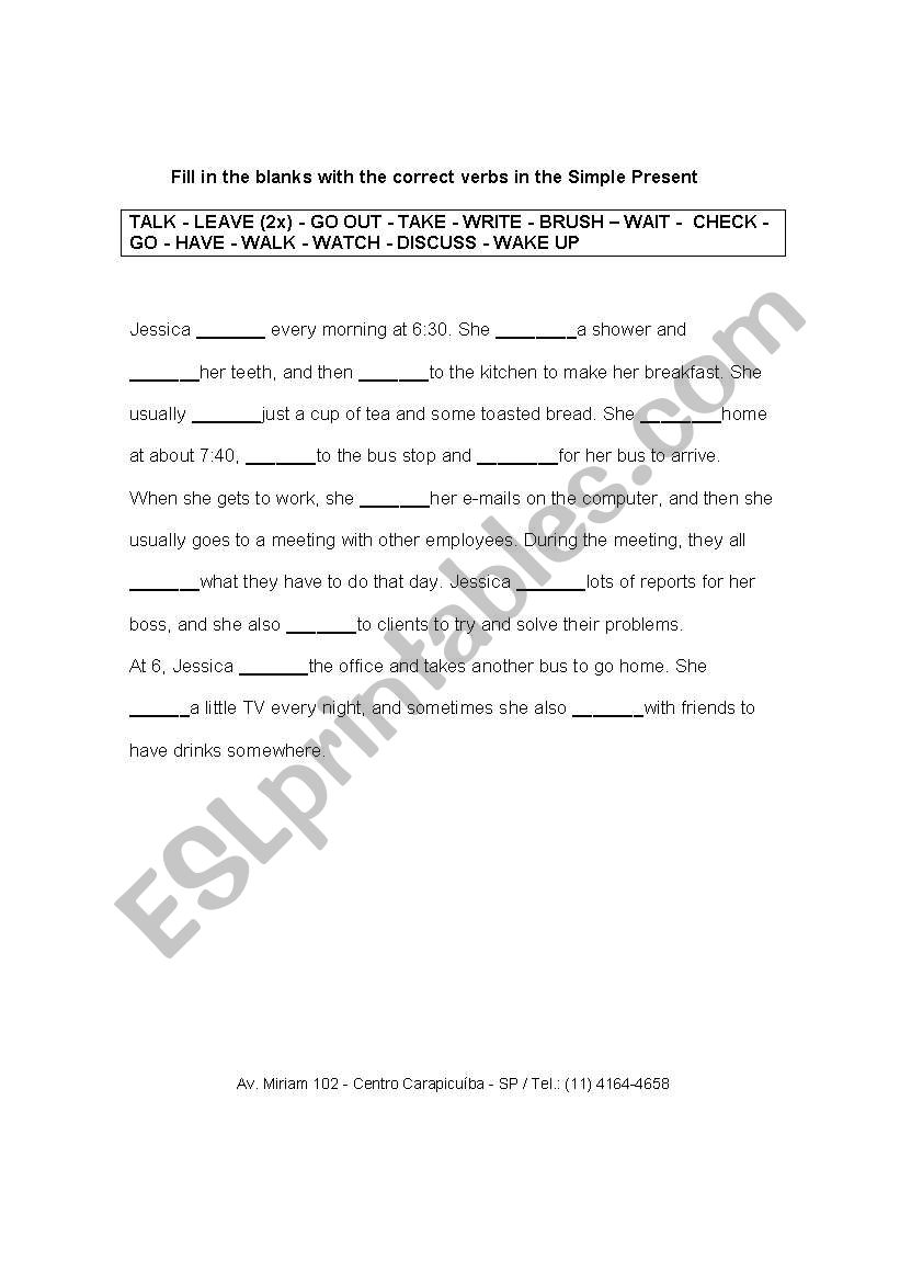 Simple Present worksheet