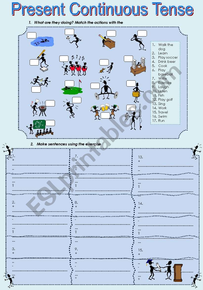 Present Continuous worksheet