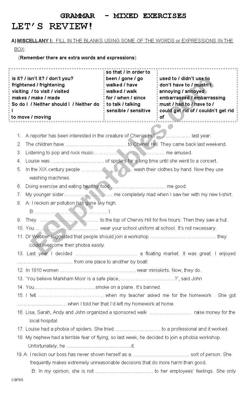 MULTIPLE CHOICE worksheet