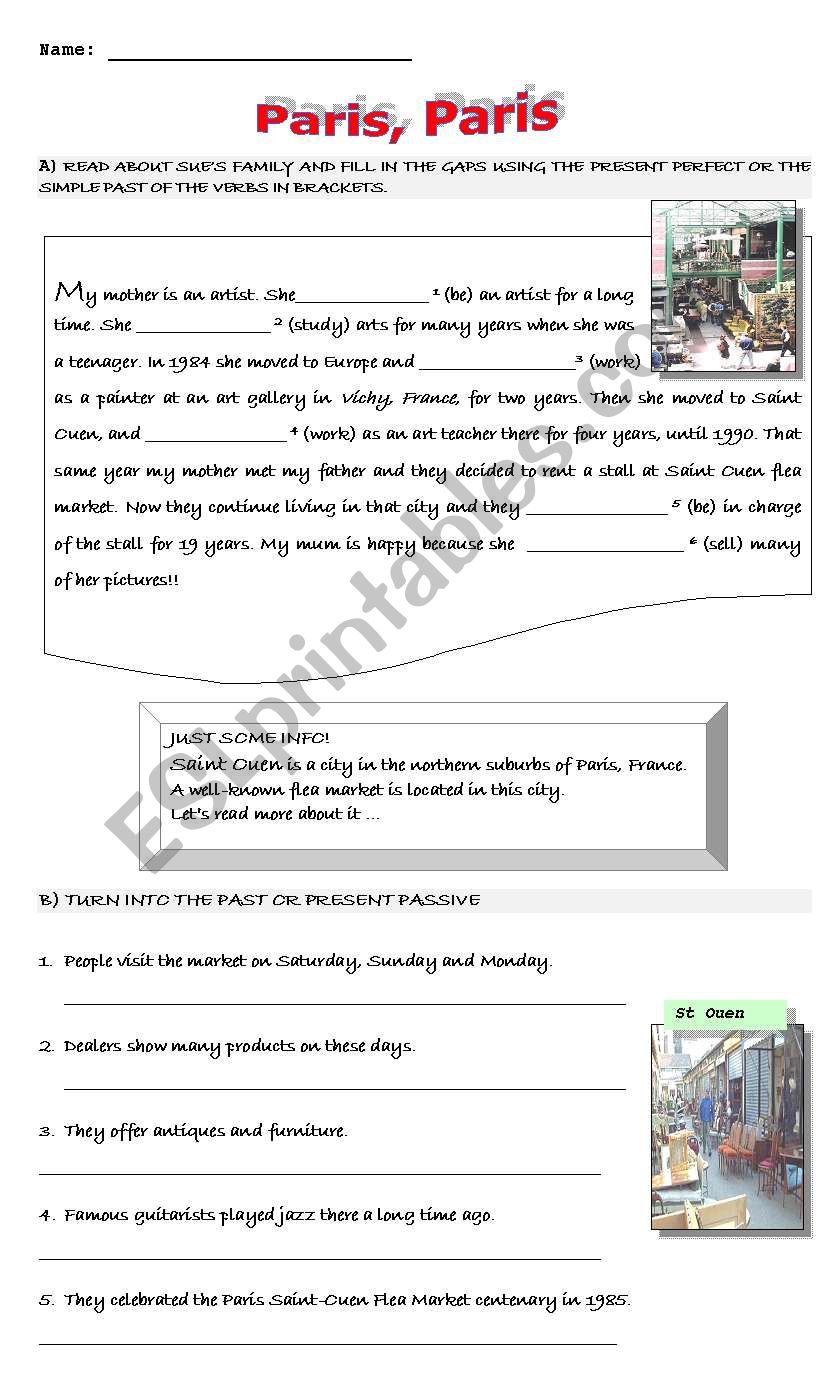 GRAMMAR - Mixed exercises worksheet