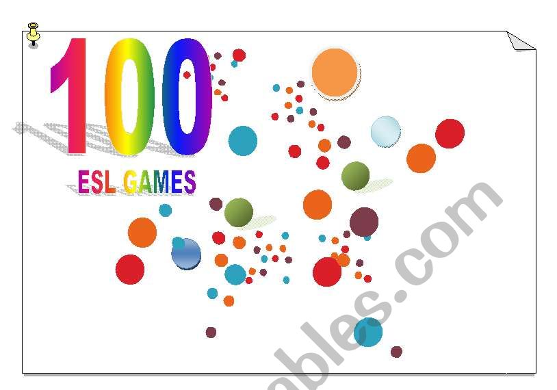 100 ESL GAMES worksheet