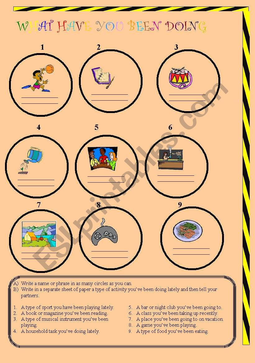 PRESENT PERFECT CONTINUOUS worksheet