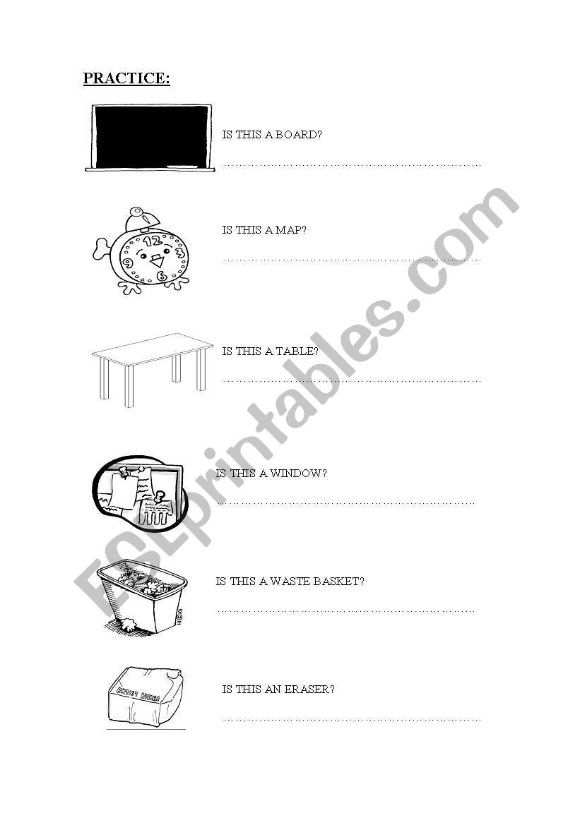 Classroom worksheet