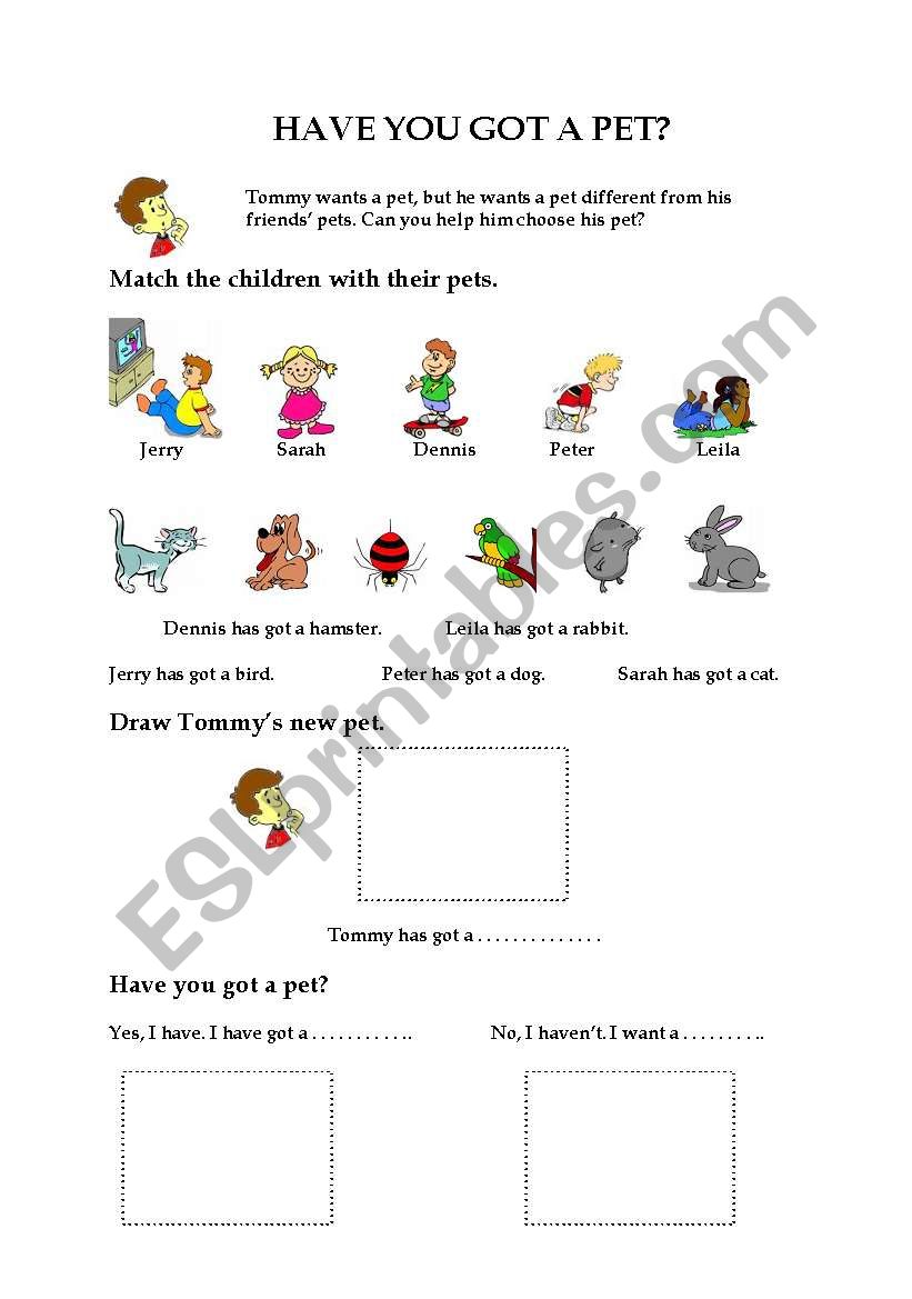 Have you got a pet? worksheet