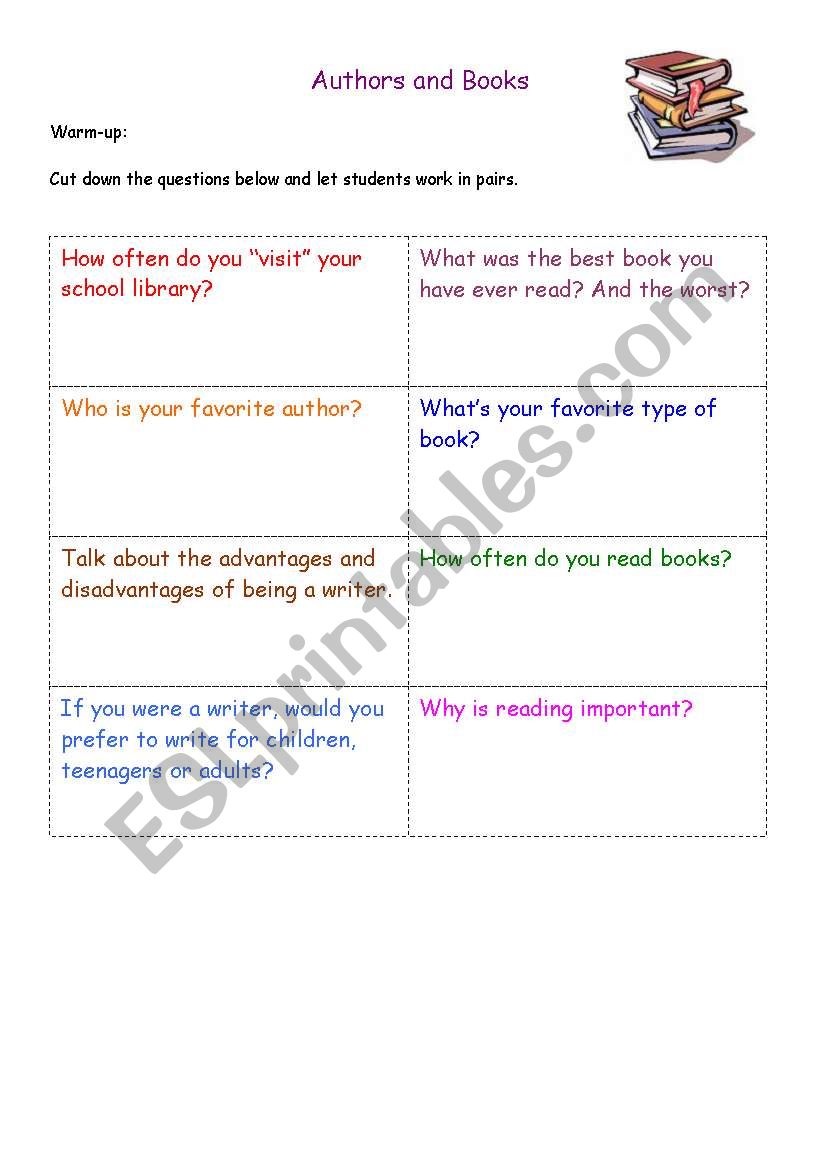 Funny Authors worksheet