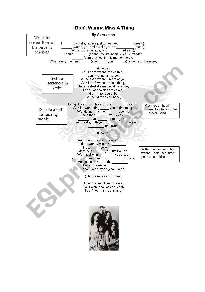 Aerosmith - I donÂ´t wanna miss a thing