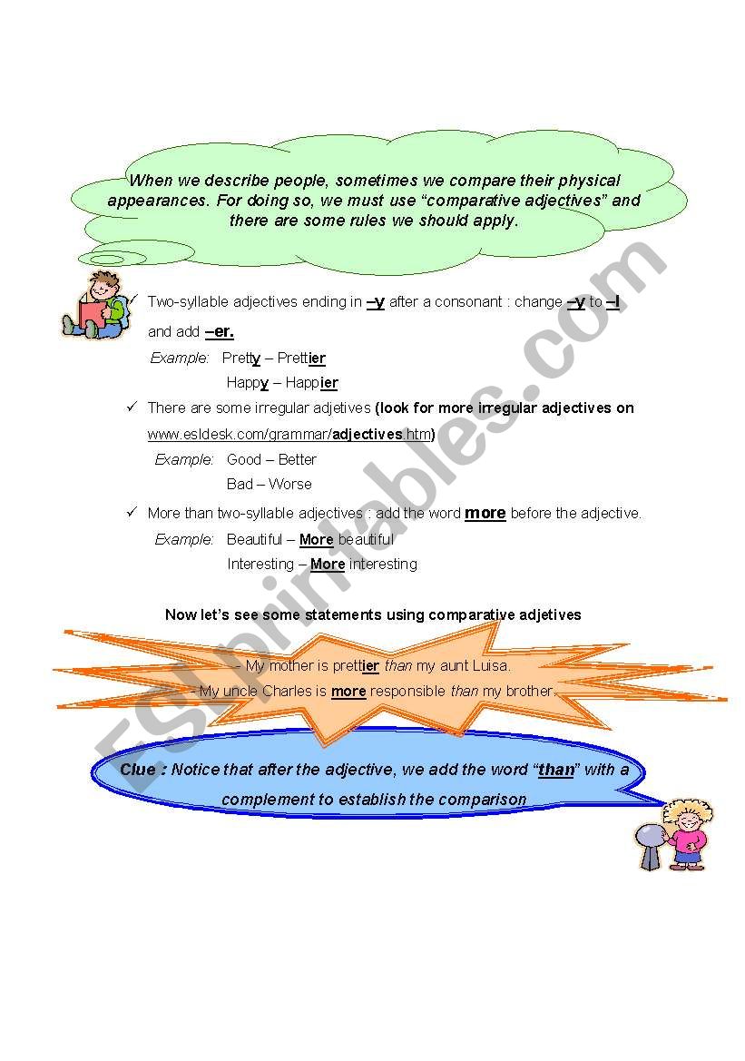 describing people worksheet