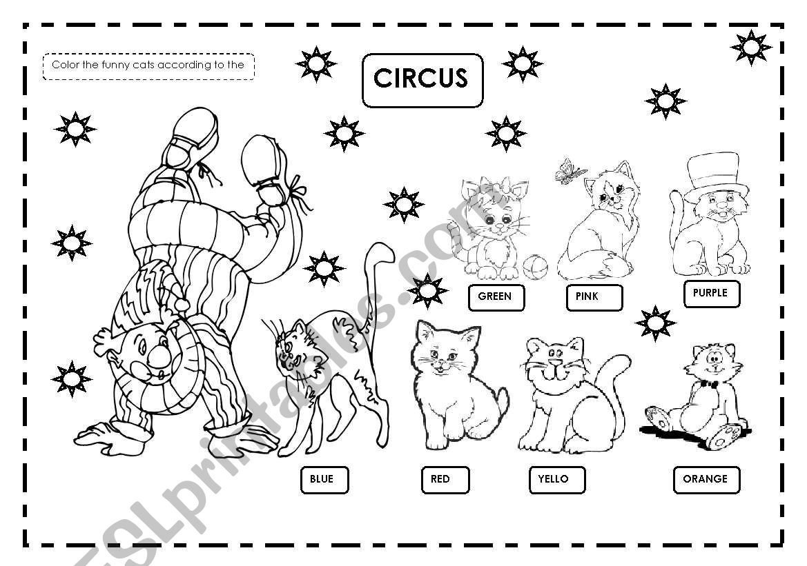 Funny cats worksheet