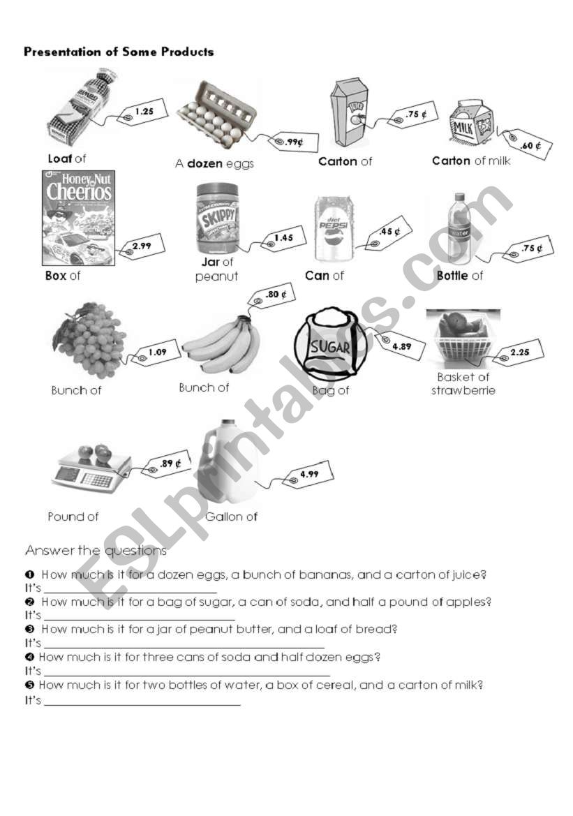 How much is it? worksheet