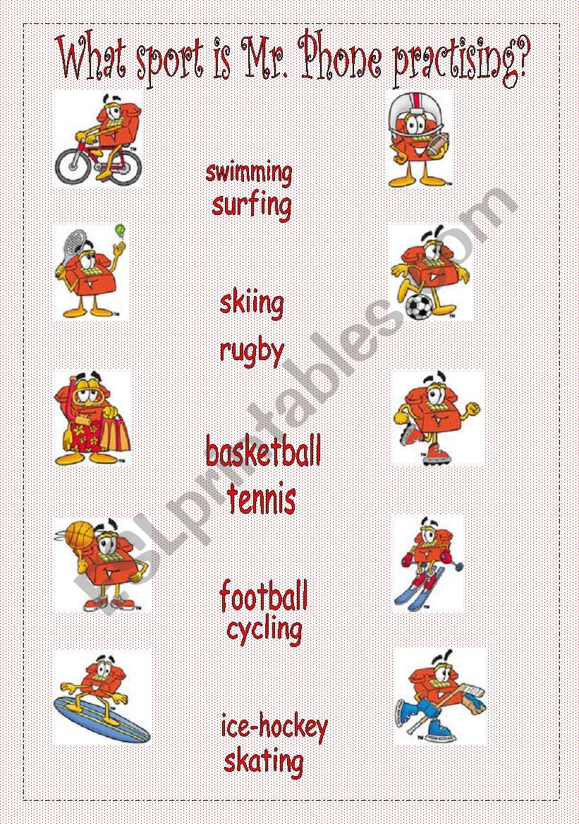 sports and places where they are practised- 2pages & 2 activities