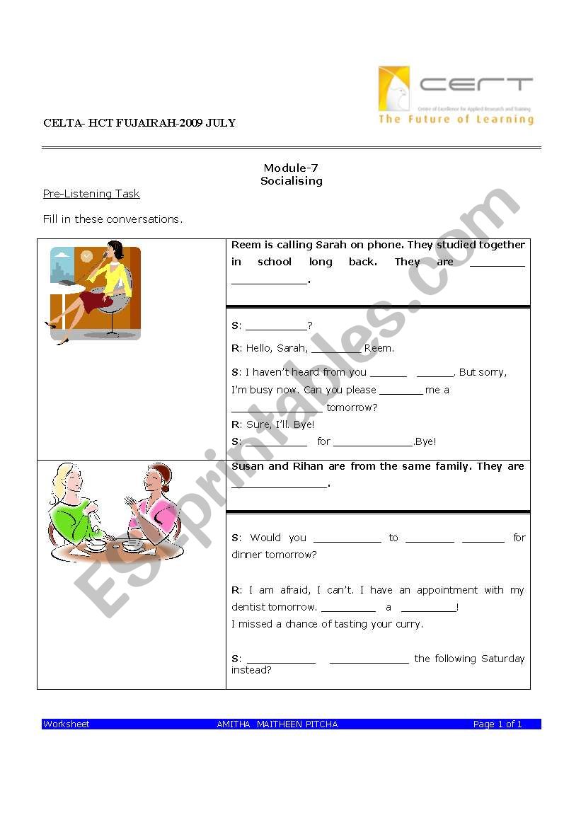 Get Ready to Listen worksheet