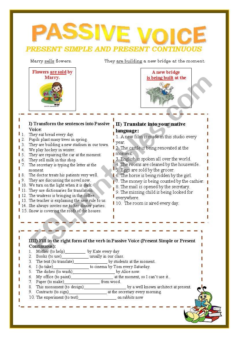 Passive Voice worksheet