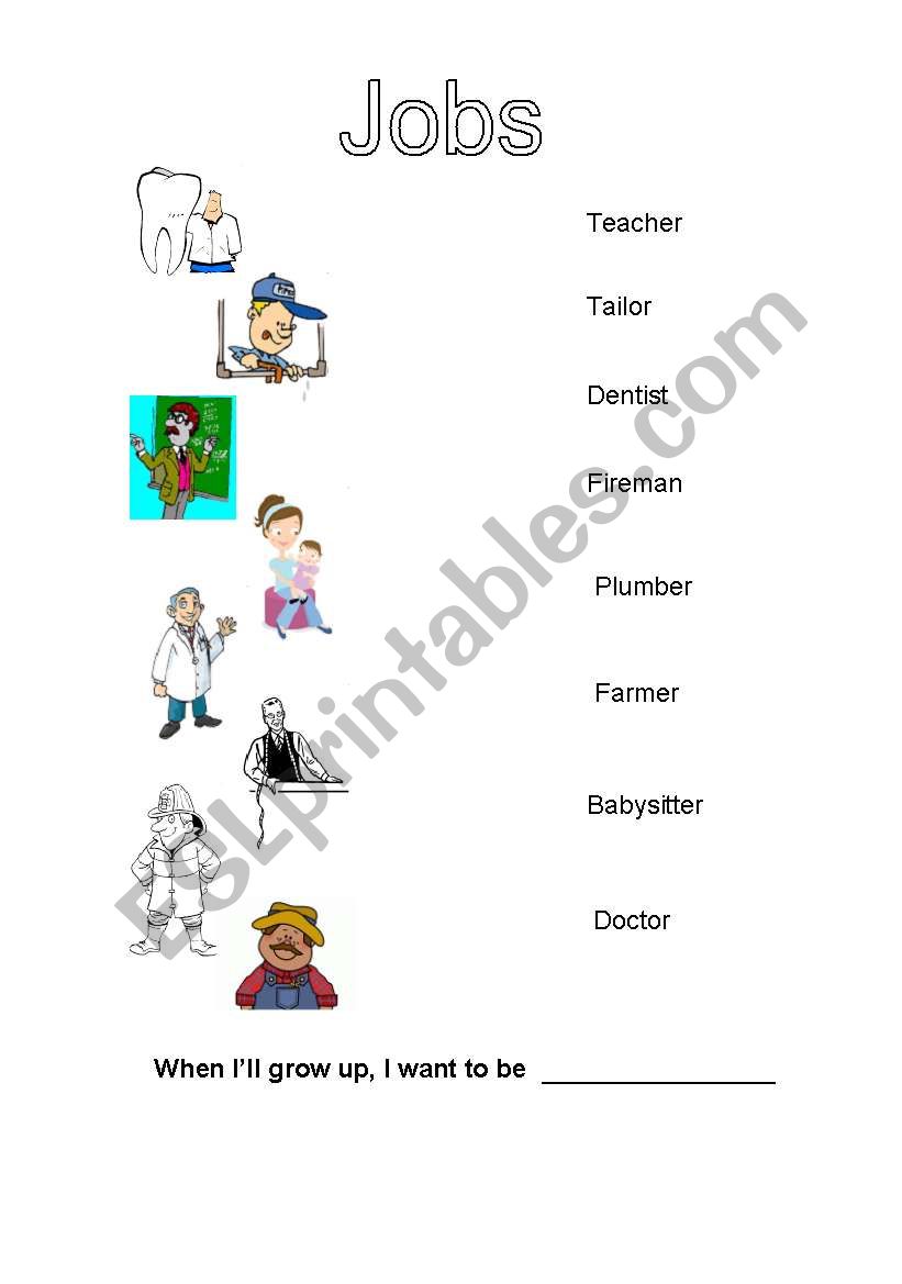 Jobs worksheet