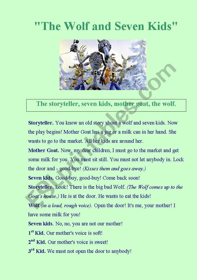 A tale for little children worksheet