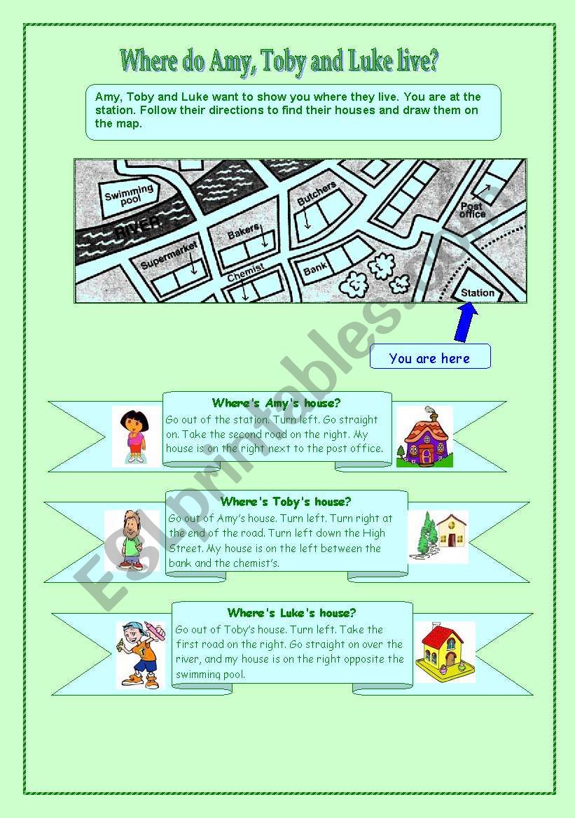 Where do they live  ESL worksheet by joy_grant
