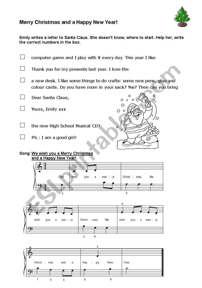 Merry Christmas worksheet