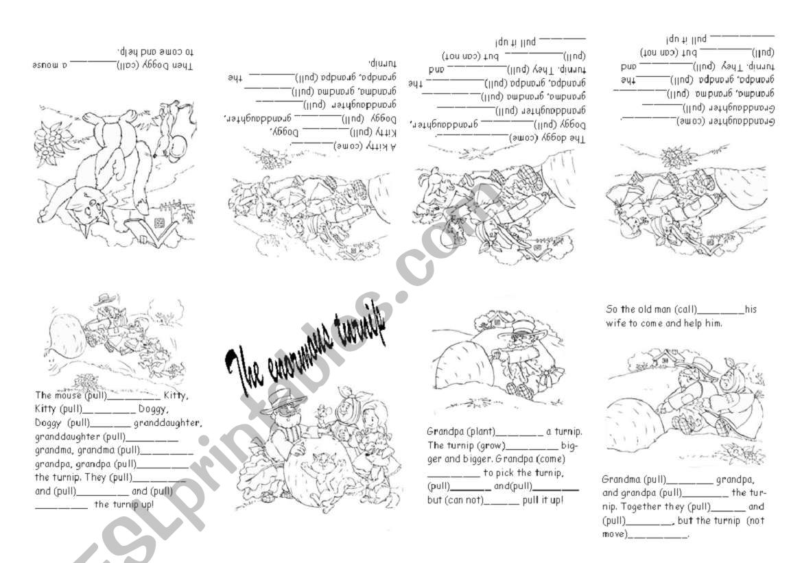 Minibook The enormous turnip worksheet