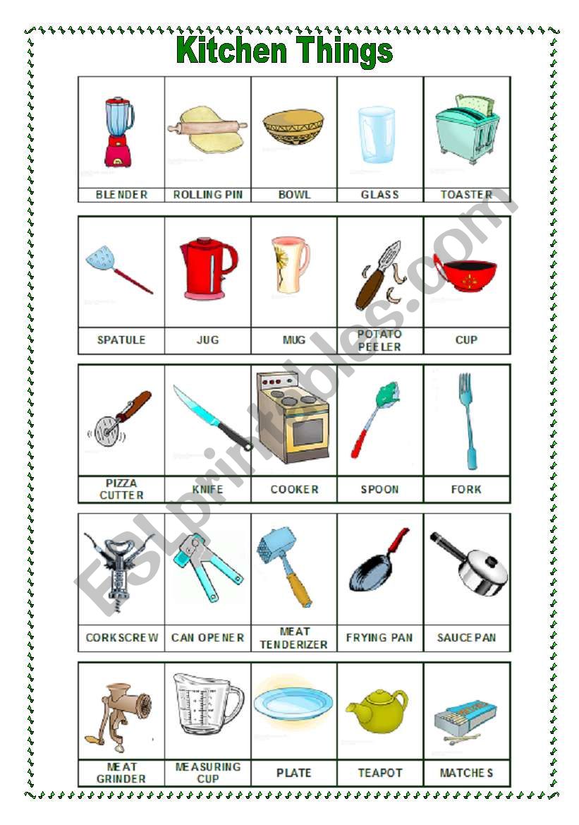 Kitchen Things (09.07.09) worksheet