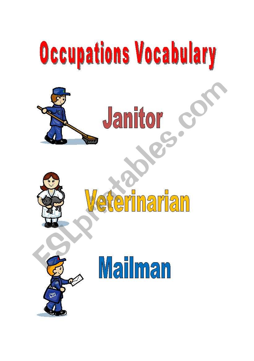 Occupations Vocabulary worksheet