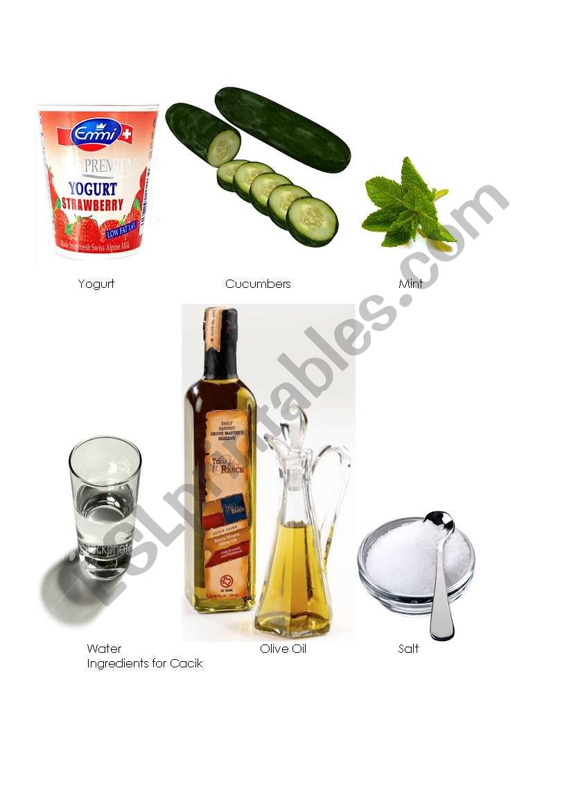 food worksheet