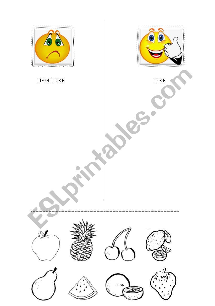 FOOD worksheet