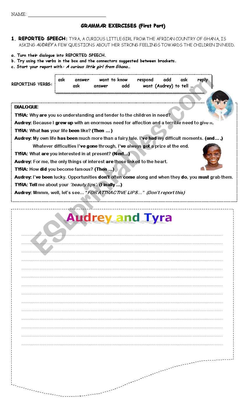 GRAMMAR - REPORTED SPEECH  worksheet