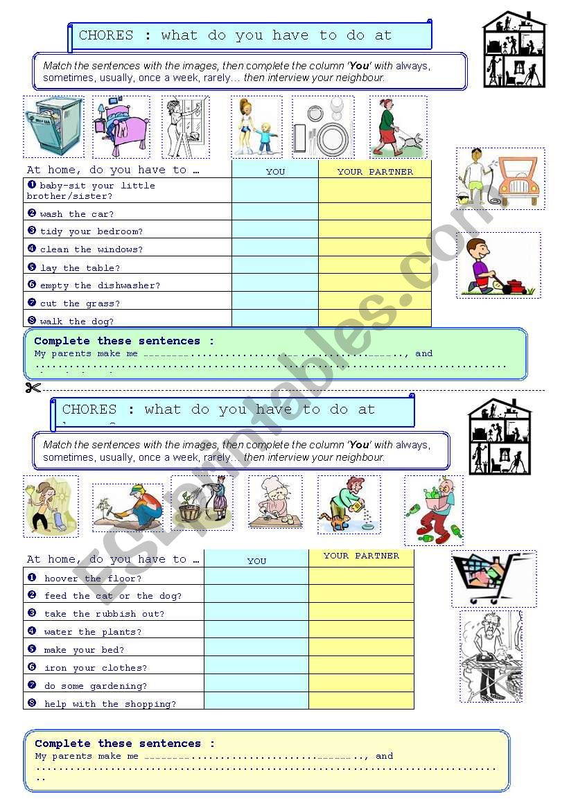 PAIR-WORK - what do you have to do at home?