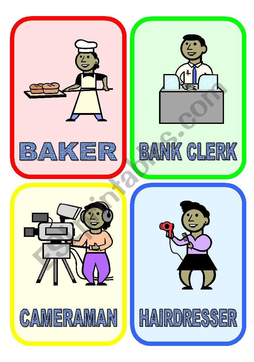 20 flash-cards: JOBS & PROFESSIONS (1/3)