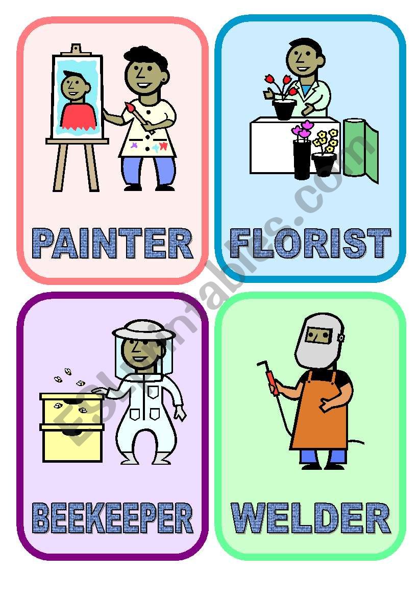 20 flash-cards: JOBS & PROFESSIONS (2/3)