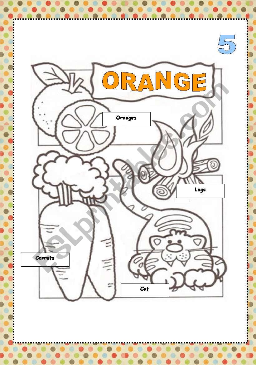 Color cards for painting ORANGE