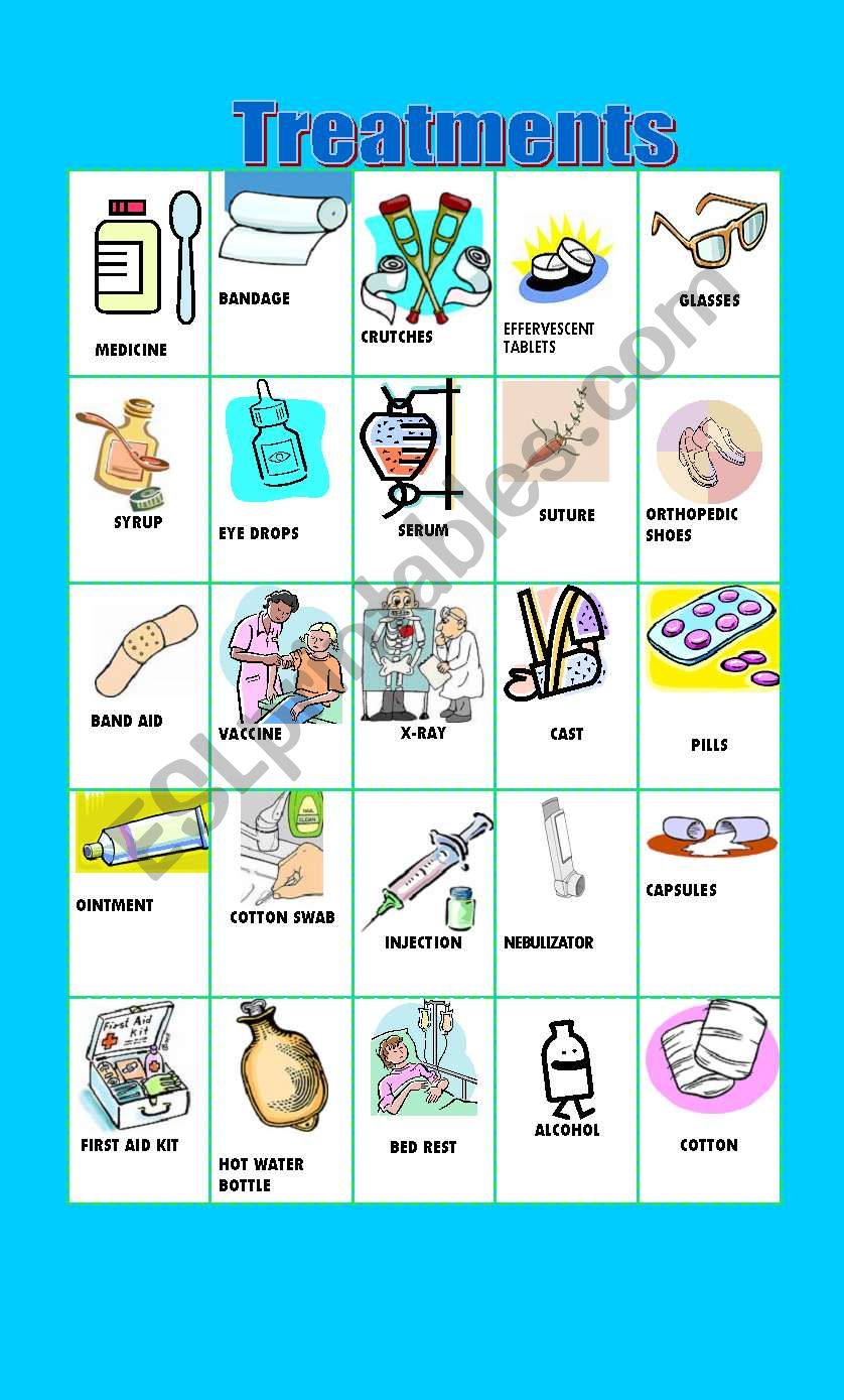 Treatments worksheet