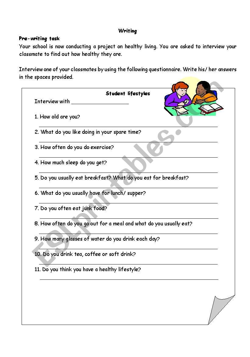 Interview form worksheet