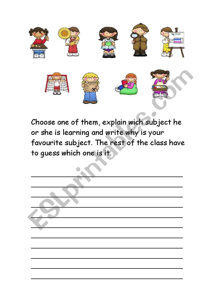 SCHOOL SUBJECTS worksheet