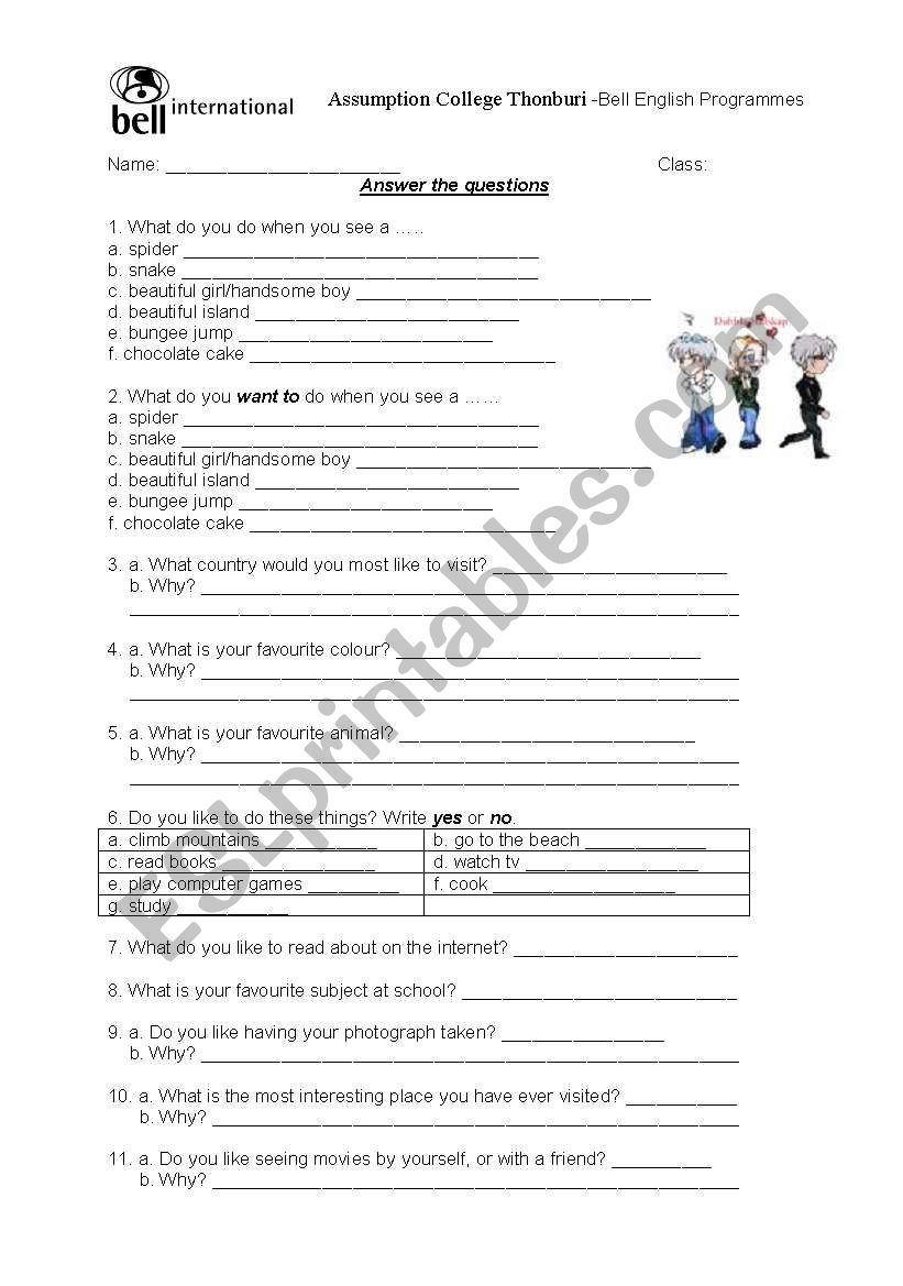 Personal qualities questionaire
