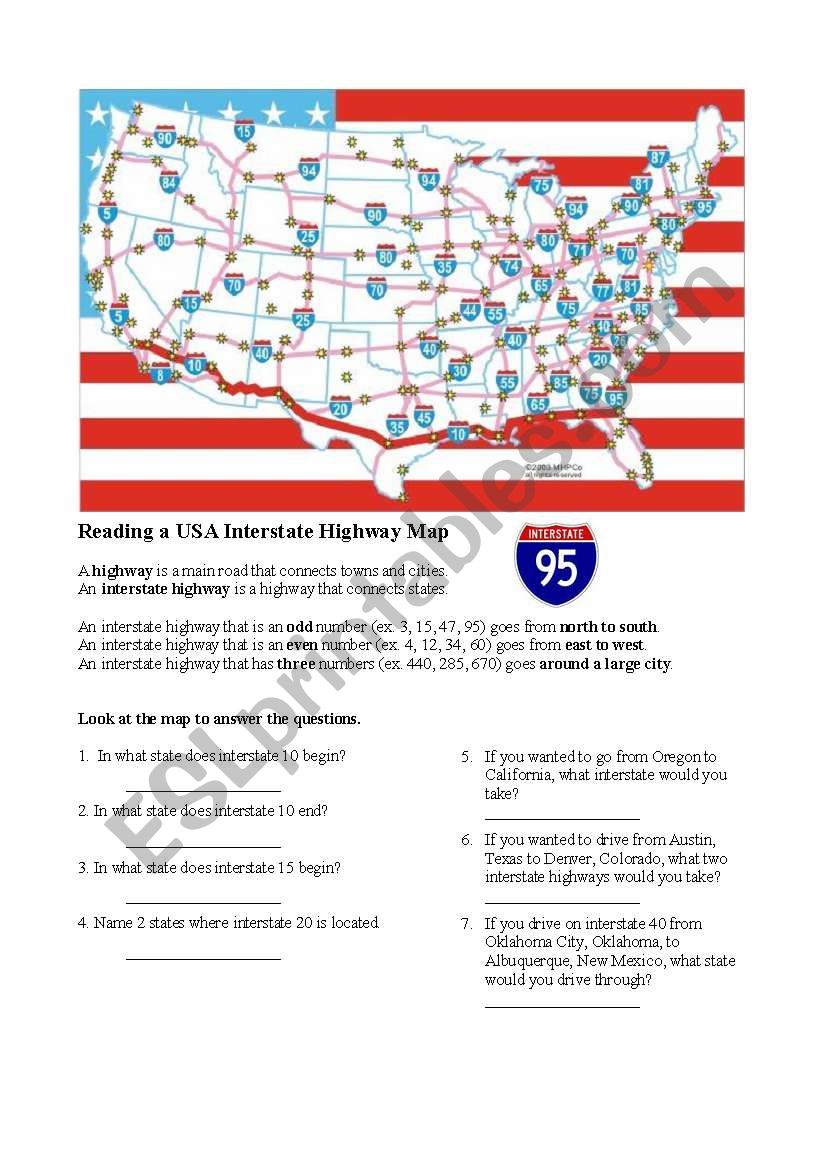 Interstate Highway Maps in the USA