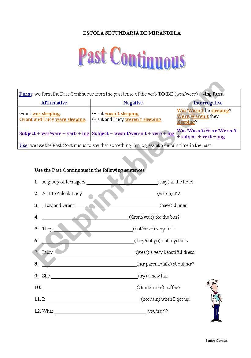 Past Continuous worksheet