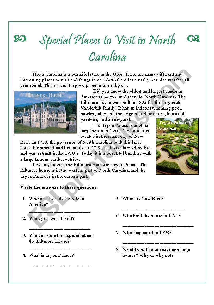 Special Houses in North Carolina, USA