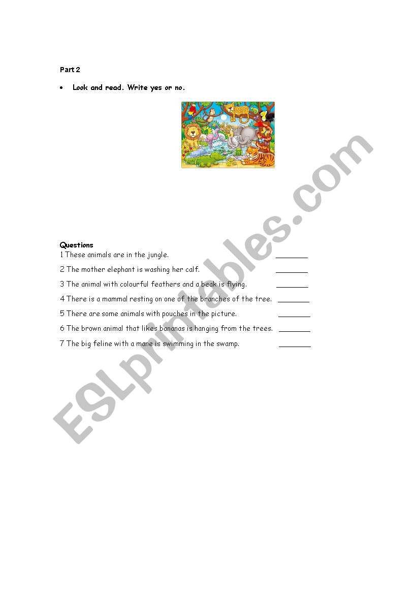 Exam - Flyers / Part 2 worksheet